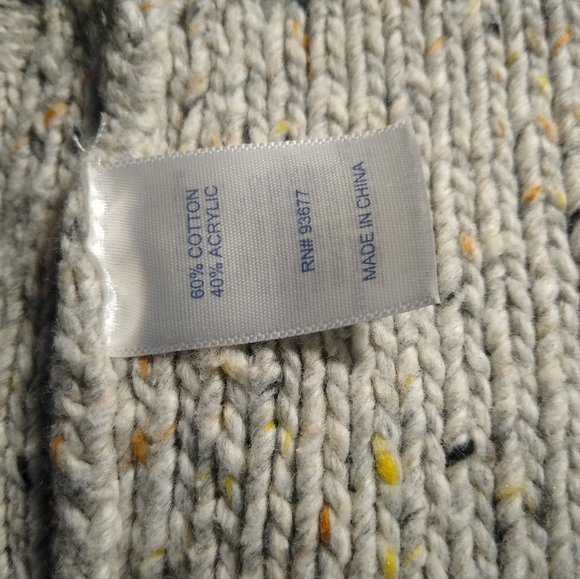 ST Johns Bay cardigan speckled flecked beige orange yellow brown EUC Lg - Picture 9 of 13